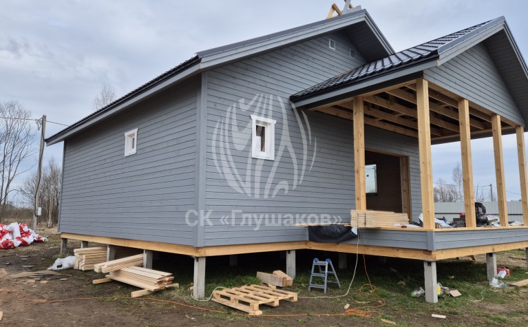 Каркасный дом 9х9 с двумя спальнями фото 3